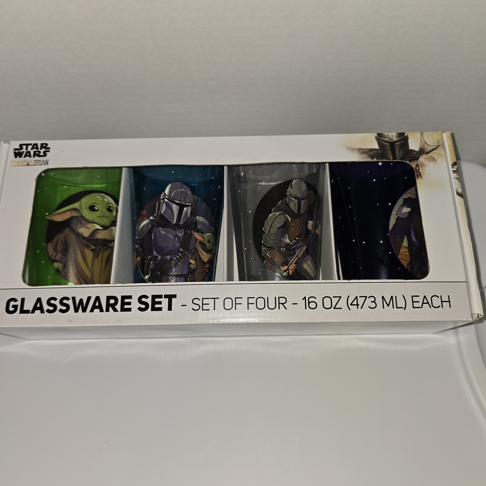 Star Wars Mandalorian Glassware Set Of 4 - Multicolor
